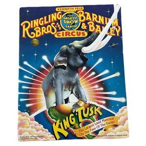 Ringling Bros. Barnum & Bailey 1988 Circus Program w/Poster - King Tusk 117th Ed